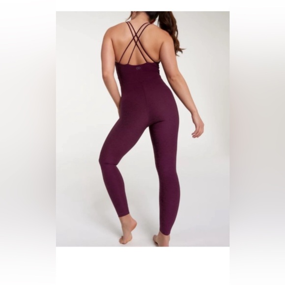 CALIA by Carrie Underwood Pants - Calia Women’s Lustralux sleeveless Strappy back bodysuit in wine